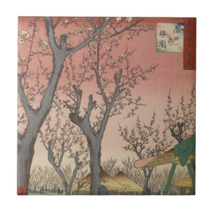 Tree Blossoms Plum Garden Japanese Tile