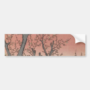 Tree Blossoms Plum Garden Japanese Woodblock Bumper Sticker