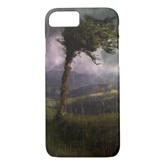 Tree Blowing in the Wind During a Thunder Storm Case-Mate iPhone Case (Back)