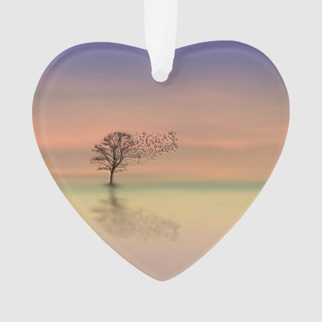 Tree Blowing in the Wind Ornament (Front)