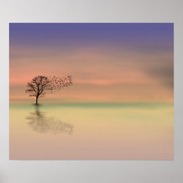 Tree Blowing in the Wind Poster (Front)