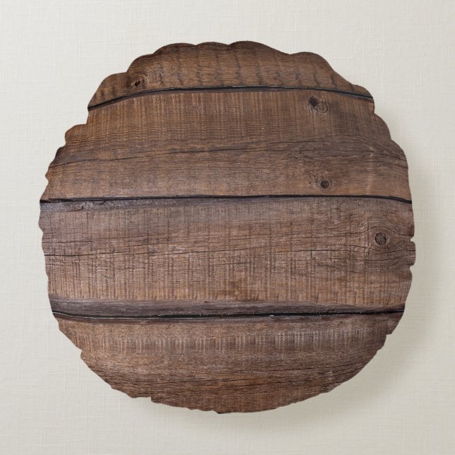 Tree boards background rustic round pillow (Front)