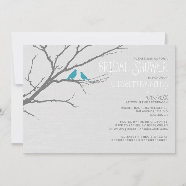 Tree Branch Bridal Shower Invitations (Front)