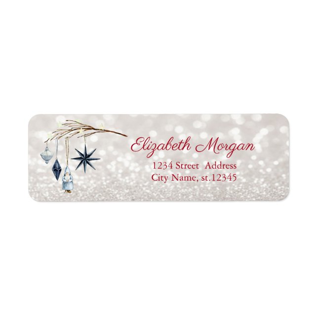Tree Branch Decoration Glittery Bokeh (Front)