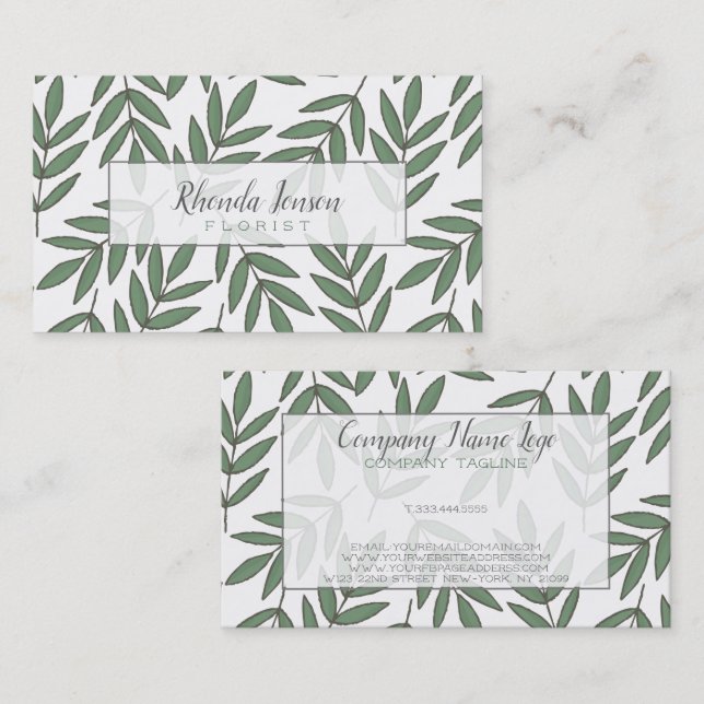 Tree Branch Pattern Business Card (Front/Back)