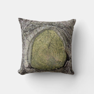Tree Branch Stub Close Up  Throw Pillow