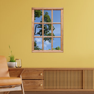 Tree Branch View from a Window Illusion Poster