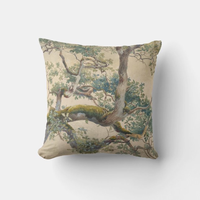 Tree Branches 1852–1908 Charles Reginald Aston Throw Pillow (Front)