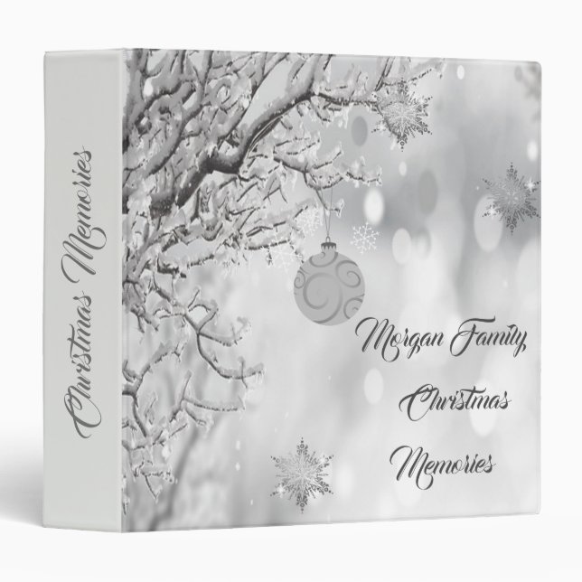 Tree Branches, Christmas Ball,Snowflakes Binder (Front/Spine)