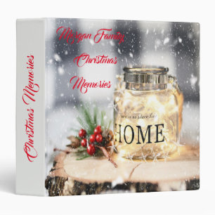 Tree Branches,Holly Berries,Candle Holiday Binder