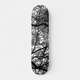Tree Branches on White Skateboard