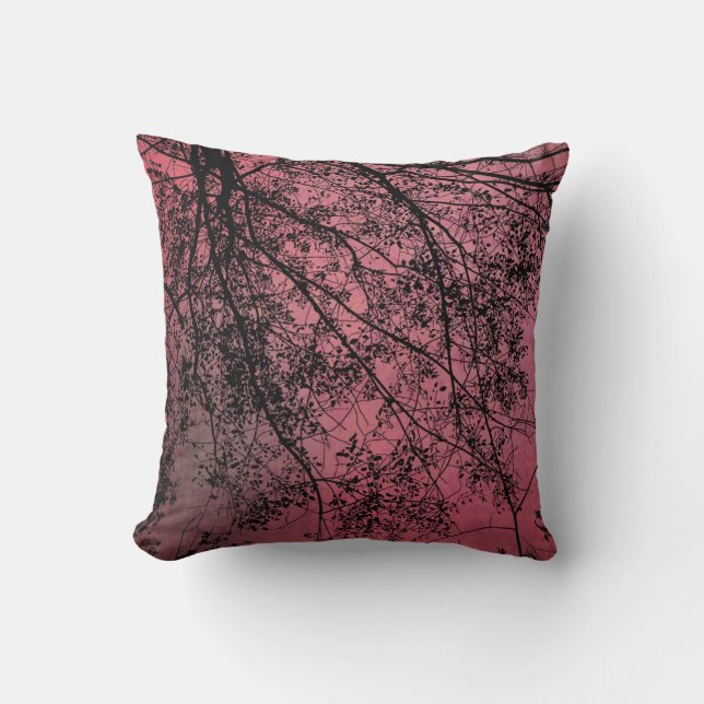 Tree Branches Throw Pillow (Front)