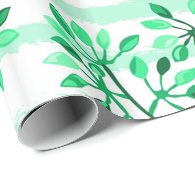 Tree branches with leaves wrapping paper (Roll Corner)