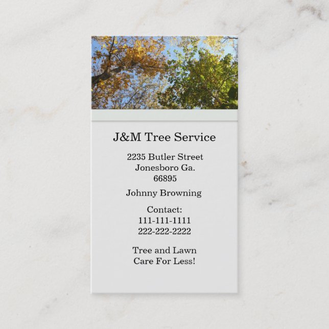 Tree Business Card (Front)