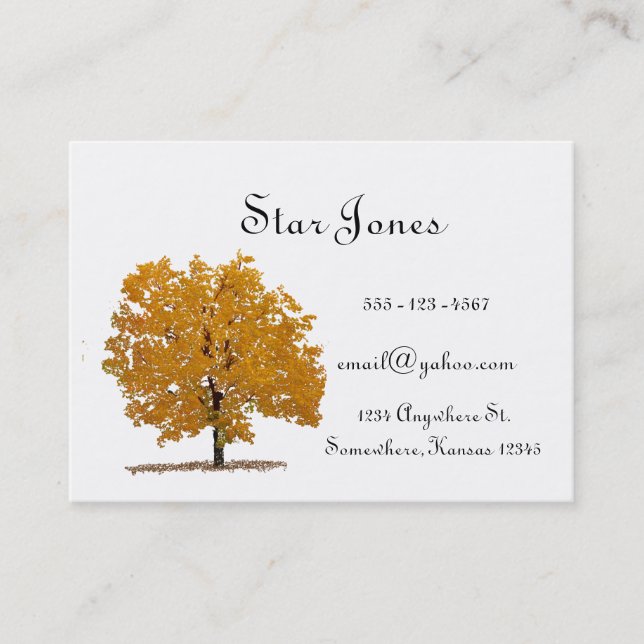 Tree Businesss card (Front)