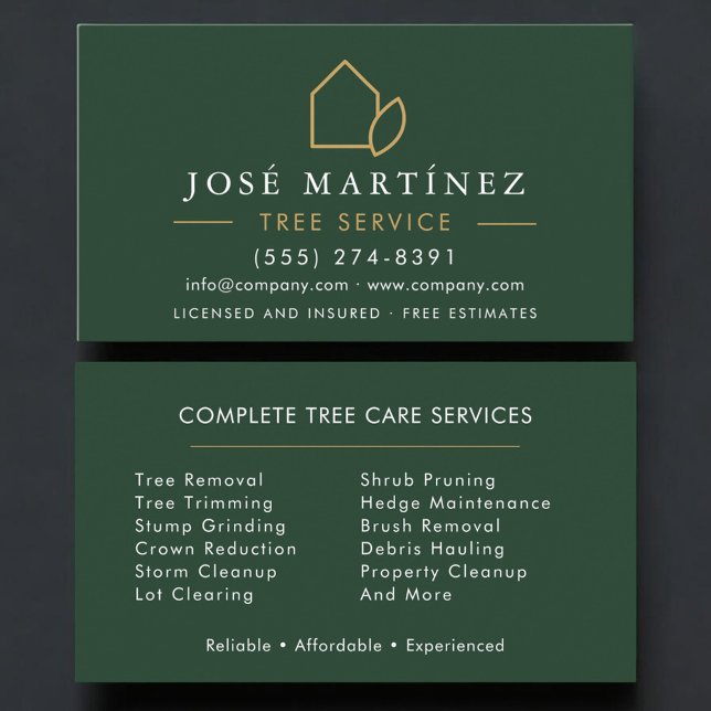 Tree Care Service Professional Business Card (Creator Uploaded)