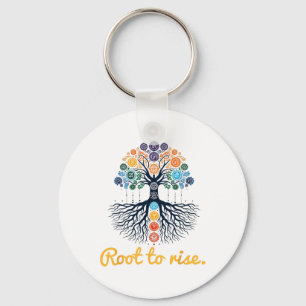 Tree Chakras ~ Root To Rise ~ Zen Yoga Chakra Medi Keychain