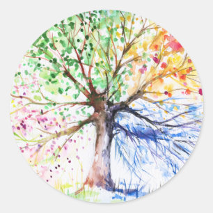 Tree Classic Round Sticker