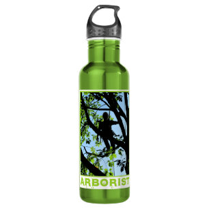 Tree Climber Silhouette: Arborist 710 Ml Water Bottle