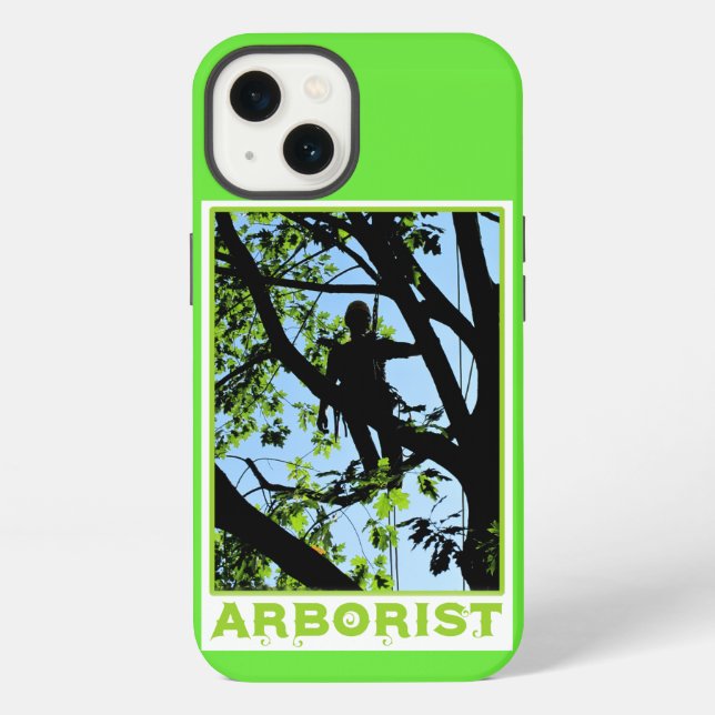 Tree Climber Silhouette: Arborist iPhone Case (Back)