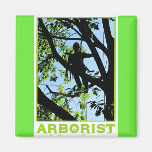Tree Climber Silhouette: Arborist Magnet