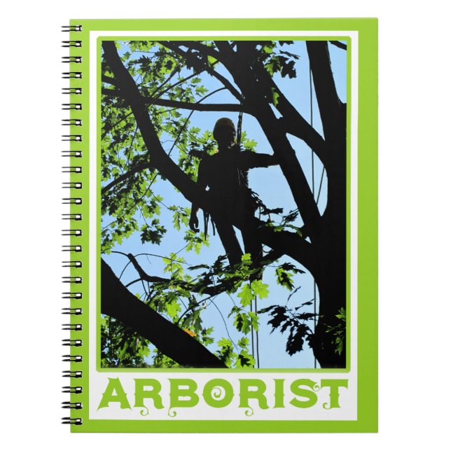 Tree Climber Silhouette: Arborist Notebook (Front)