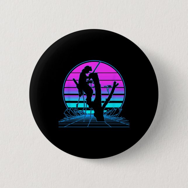 Tree Climbing Pastel Goth Vaporwave  2 Inch Round Button (Front)