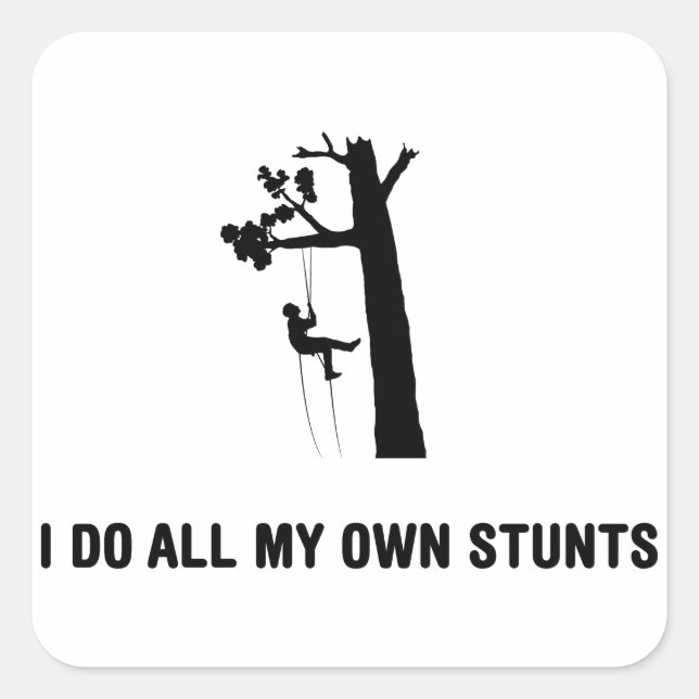Tree Climbing Square Sticker (Front)