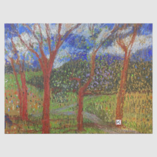 Tree colourful tissue paper