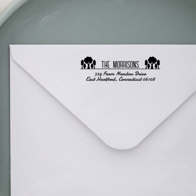 Tree Copse Name & Return Address Self-inking Stamp (Creator Uploaded)
