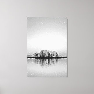 Tree-Covered Island Canvas Print