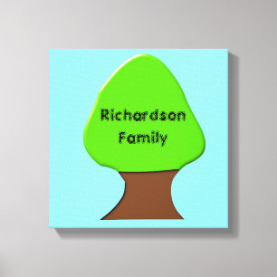 Tree Customizable Genealogy Canvas Print
