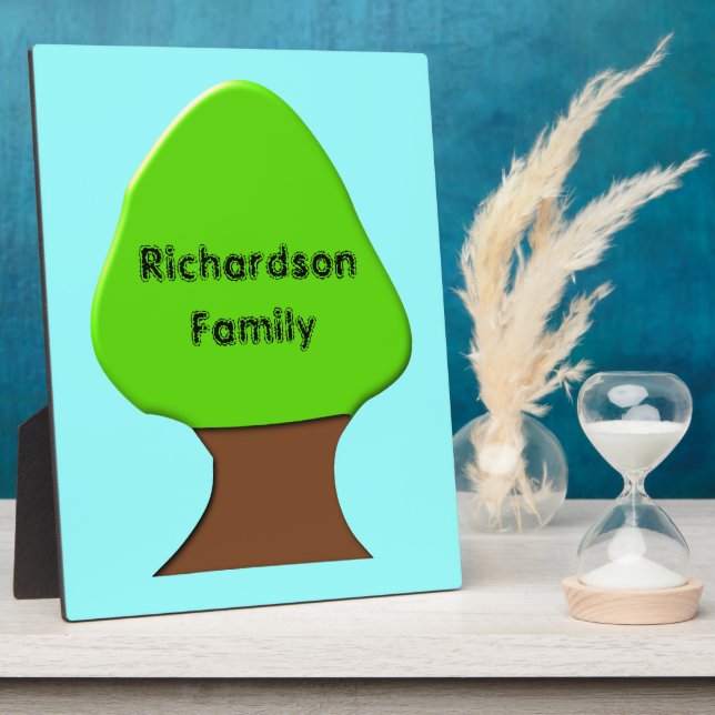 Tree Customizable Genealogy Plaque (Side)