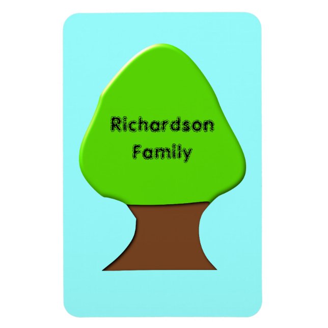 Tree Customizable Genealogy Premium Magnet (Vertical)