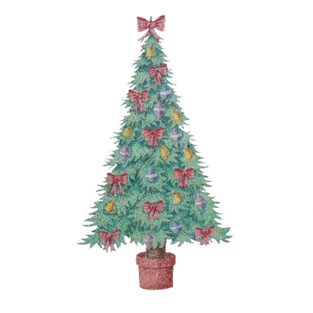 tree decorated bows and bells for christmas tablecloth (Creator Uploaded)