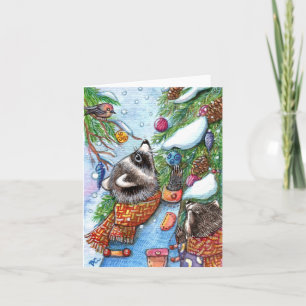 Tree Decorating Holiday Card