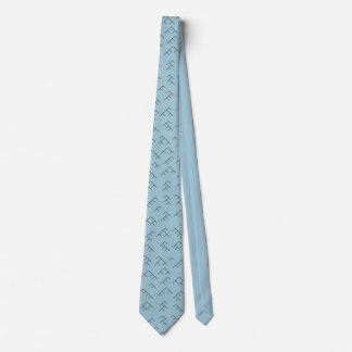 Tree diagram tie - blue and black