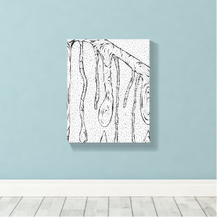 "Tree Drops" Line Drawing Abstract Sketch Print