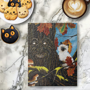Tree Ent Cat Autumn Fantasy Jigsaw Puzzle
