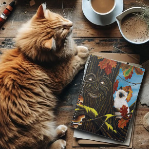 Tree Ent Cat Autumn Fantasy Notebook