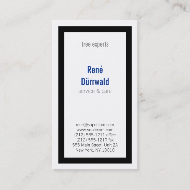 Tree Experts Business Card (Front)