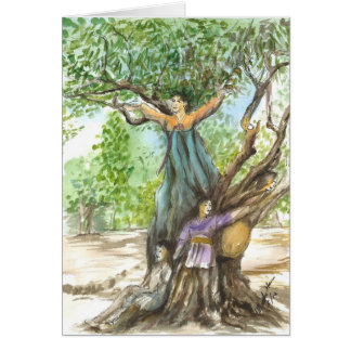 Tree fairies in an old tree