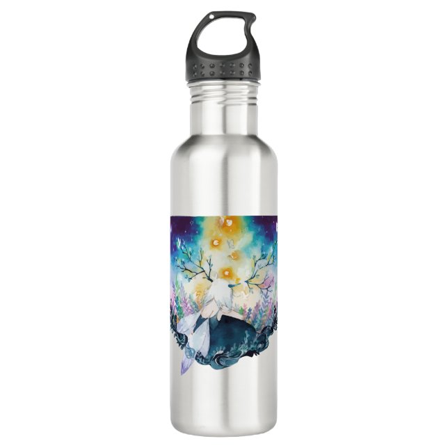 Tree Fairy Digital Art 710 Ml Water Bottle (Front)