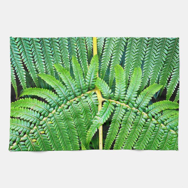 Tree Fern Frond Kitchen Towel (Horizontal)