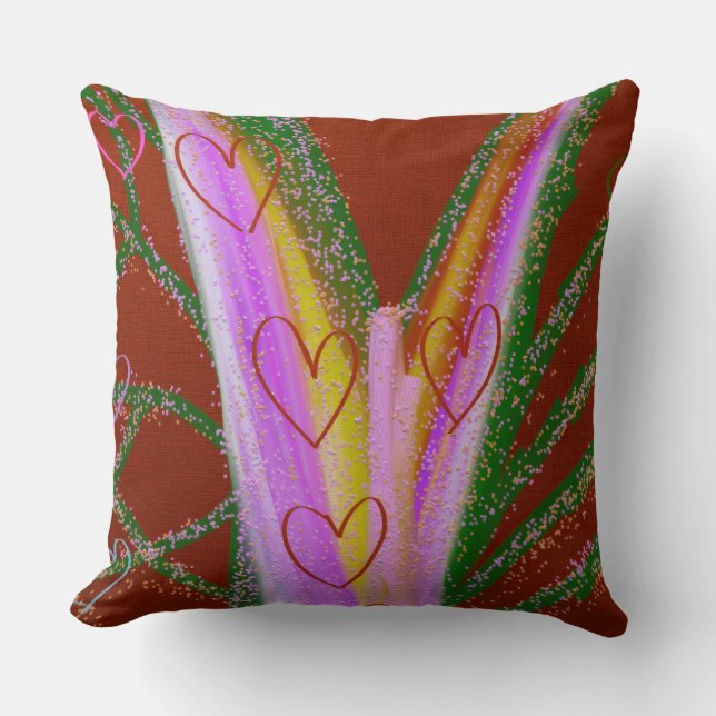 Tree for SweetHearts Throw Pillow (Front)