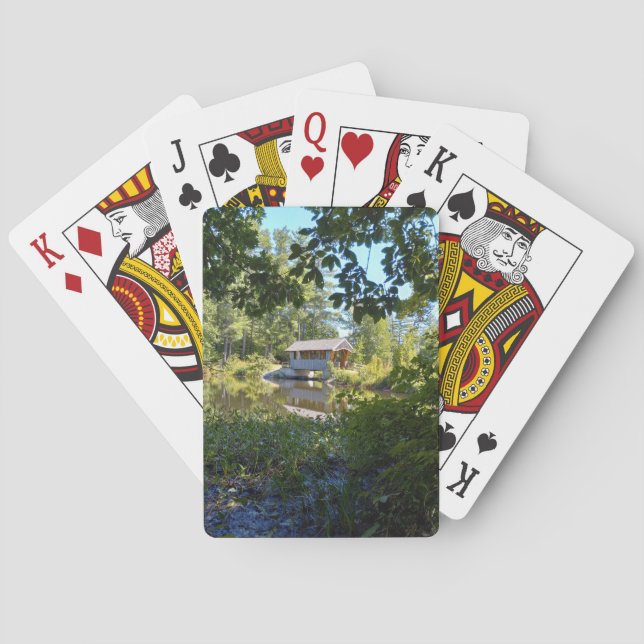 Tree-Framed Covered Bridge Playing Cards (Back)