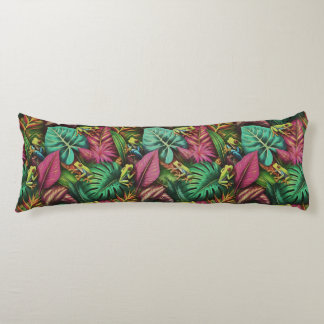 Tree Frog Dreams Seamless Surface Pattern Body Pillow