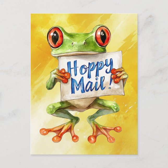 Tree Frog Hoppy Mail! - Postcard (Front)