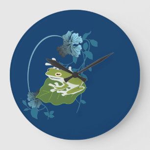 tree frog large clock