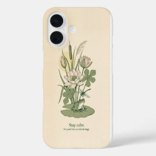 Tree Frog Lily Pond Line Art Phone Case
